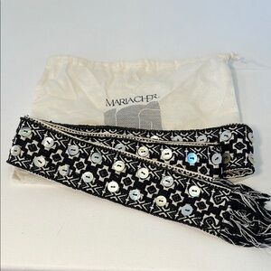 Black and Silver Patterned Belt